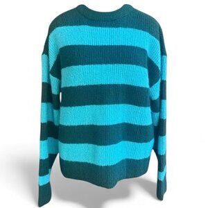 On 34th NWT Sweater Color Block Blue Green Size M NWT